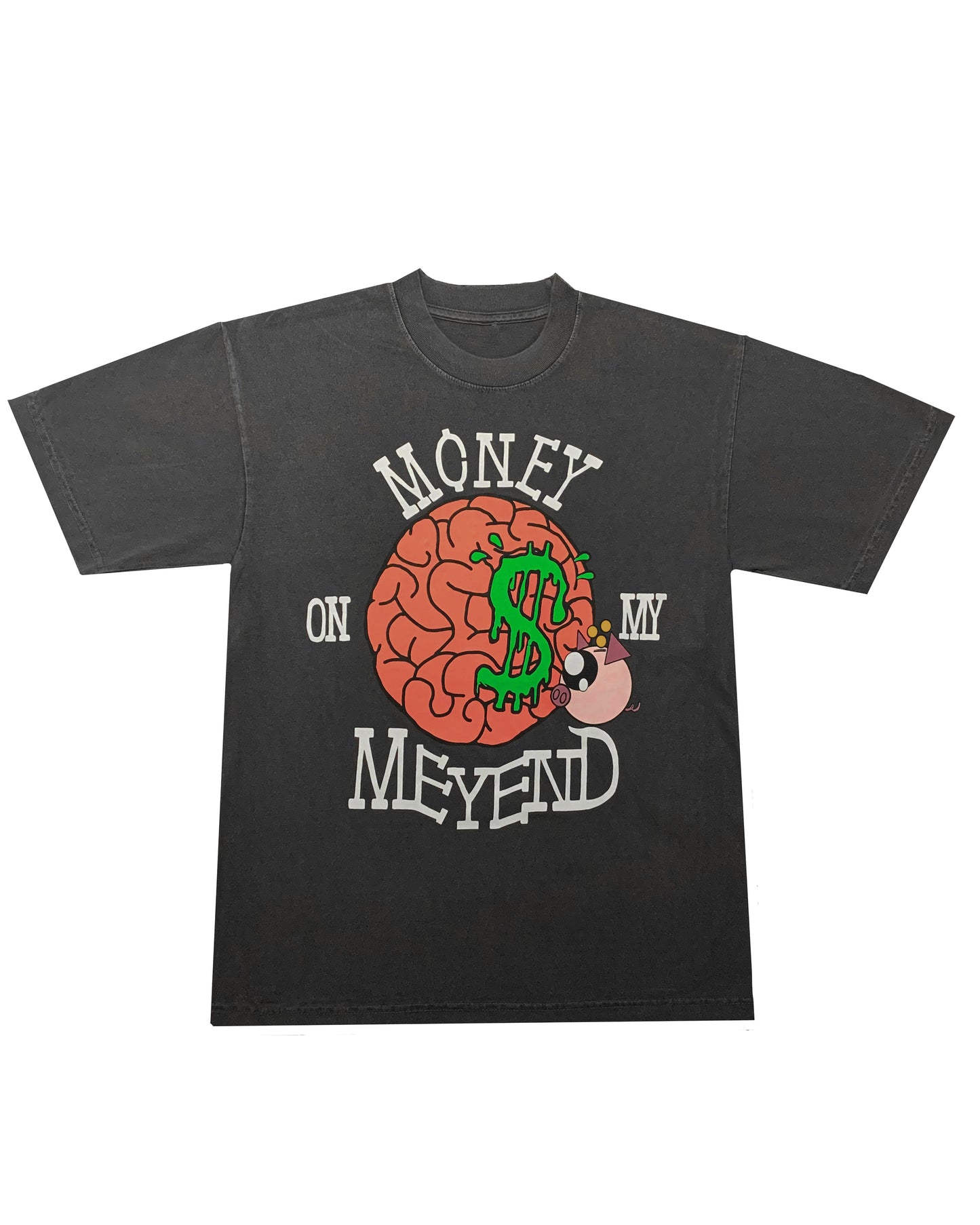 Money On My Meyend T-Shirt Washed Black